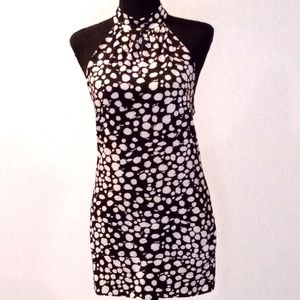 Julie's Closet Large Black and Cream Halter Top